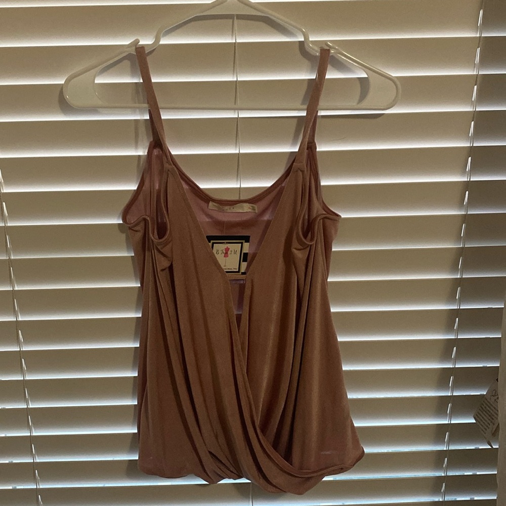 New pink suede tank top